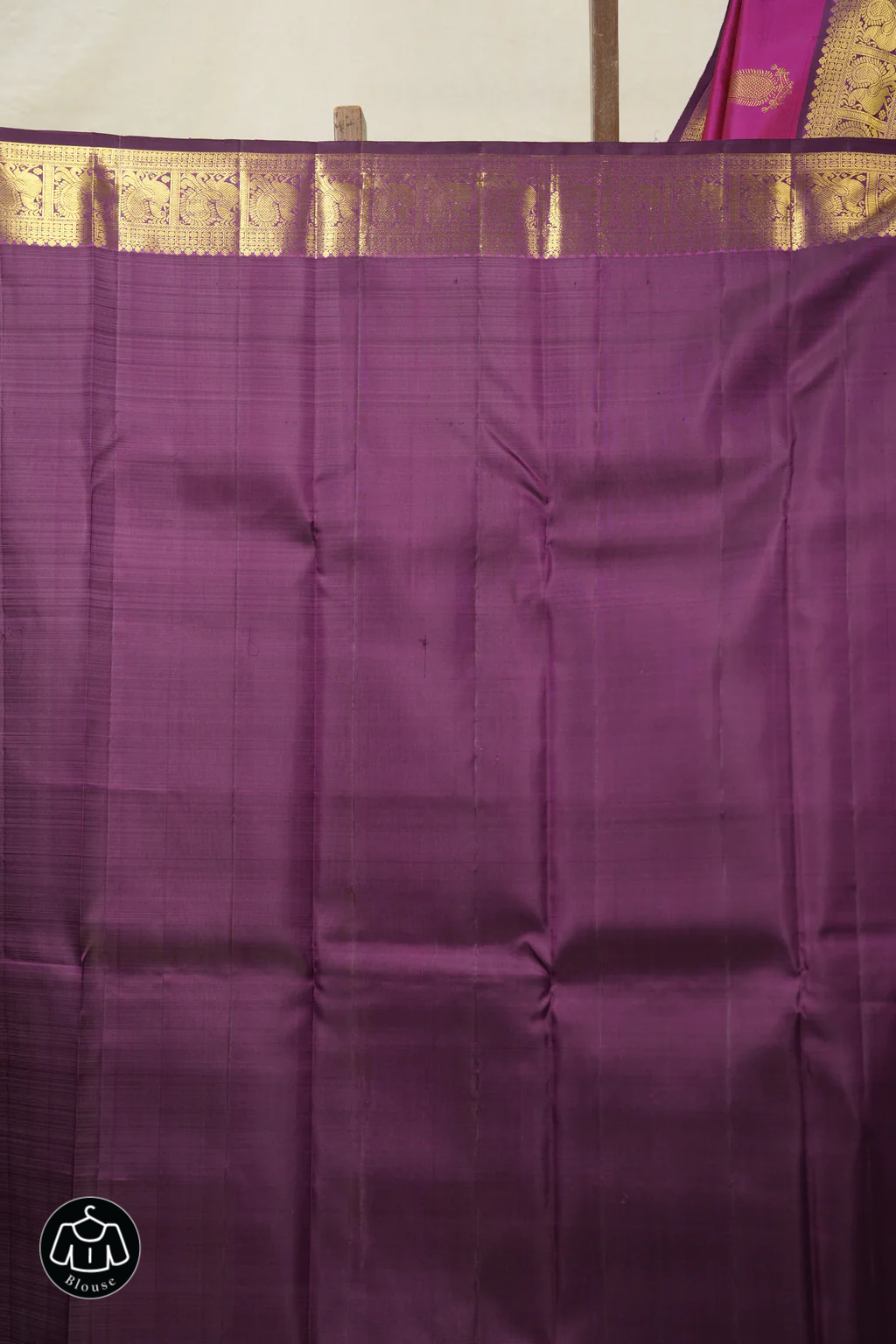 Two Tone Rani Pink Kanjivaram Silk Saree - SRTTRPKSS1019