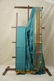 Turquoise Kanjivaram Silk Saree - SRTKSS1035