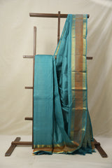 Turquoise Kanjivaram Silk Saree - SRTKSS1035
