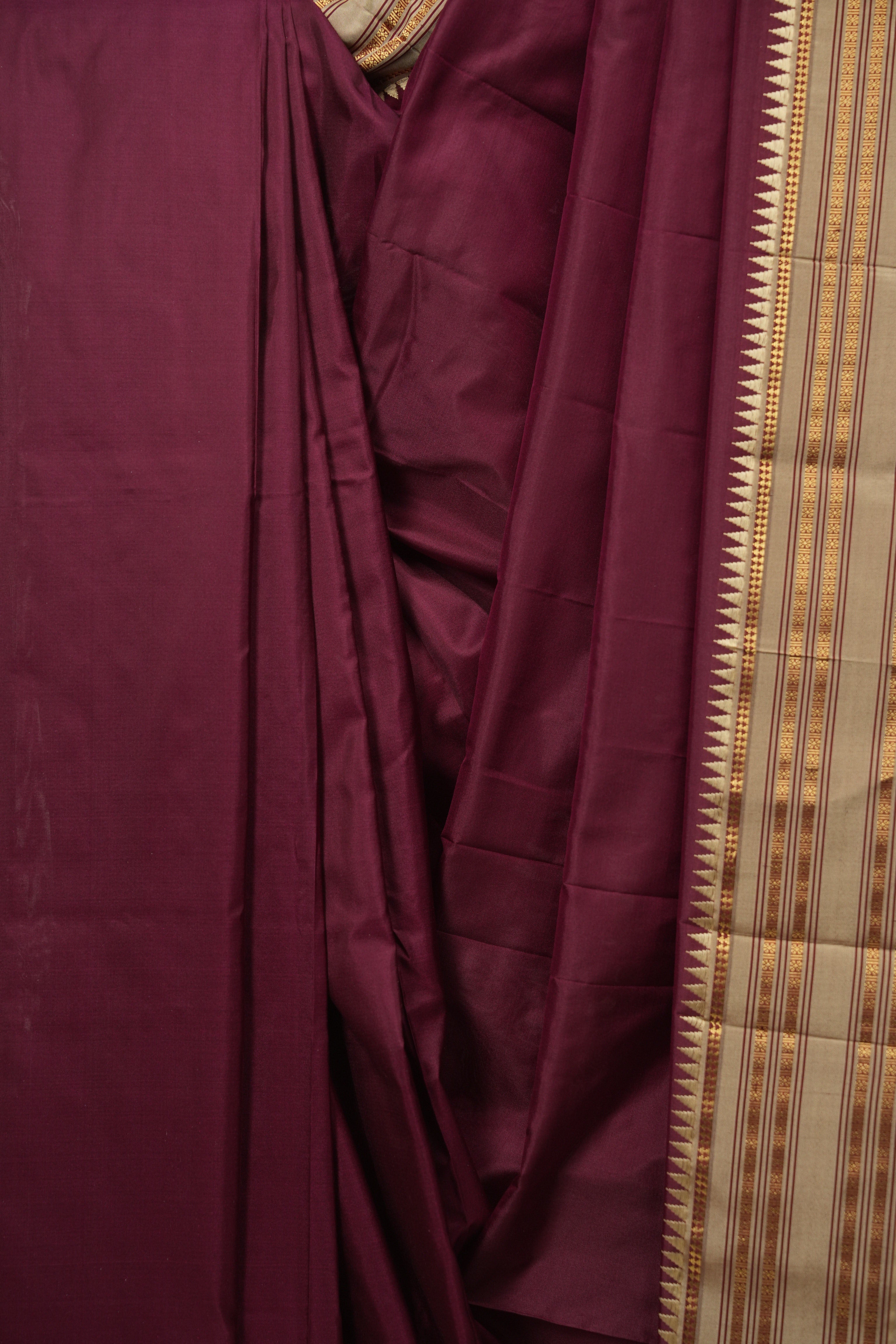 Wine Narayan Peth Silk Saree - SRWNPSS18