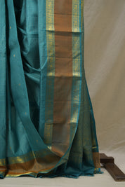 Turquoise Kanjivaram Silk Saree - SRTKSS1035