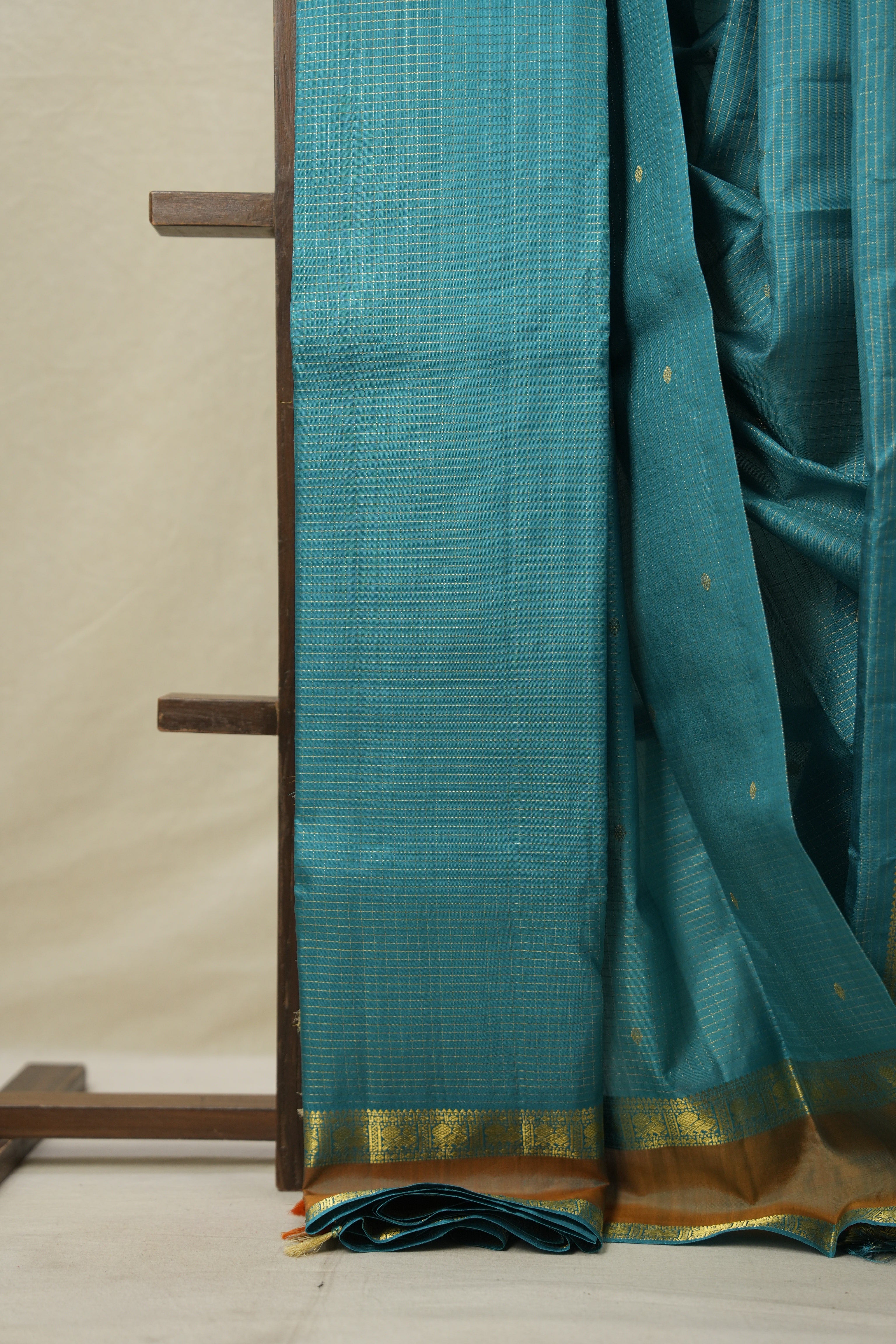 Turquoise Kanjivaram Silk Saree - SRTKSS1035