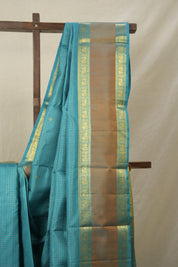 Turquoise Kanjivaram Silk Saree - SRTKSS1035