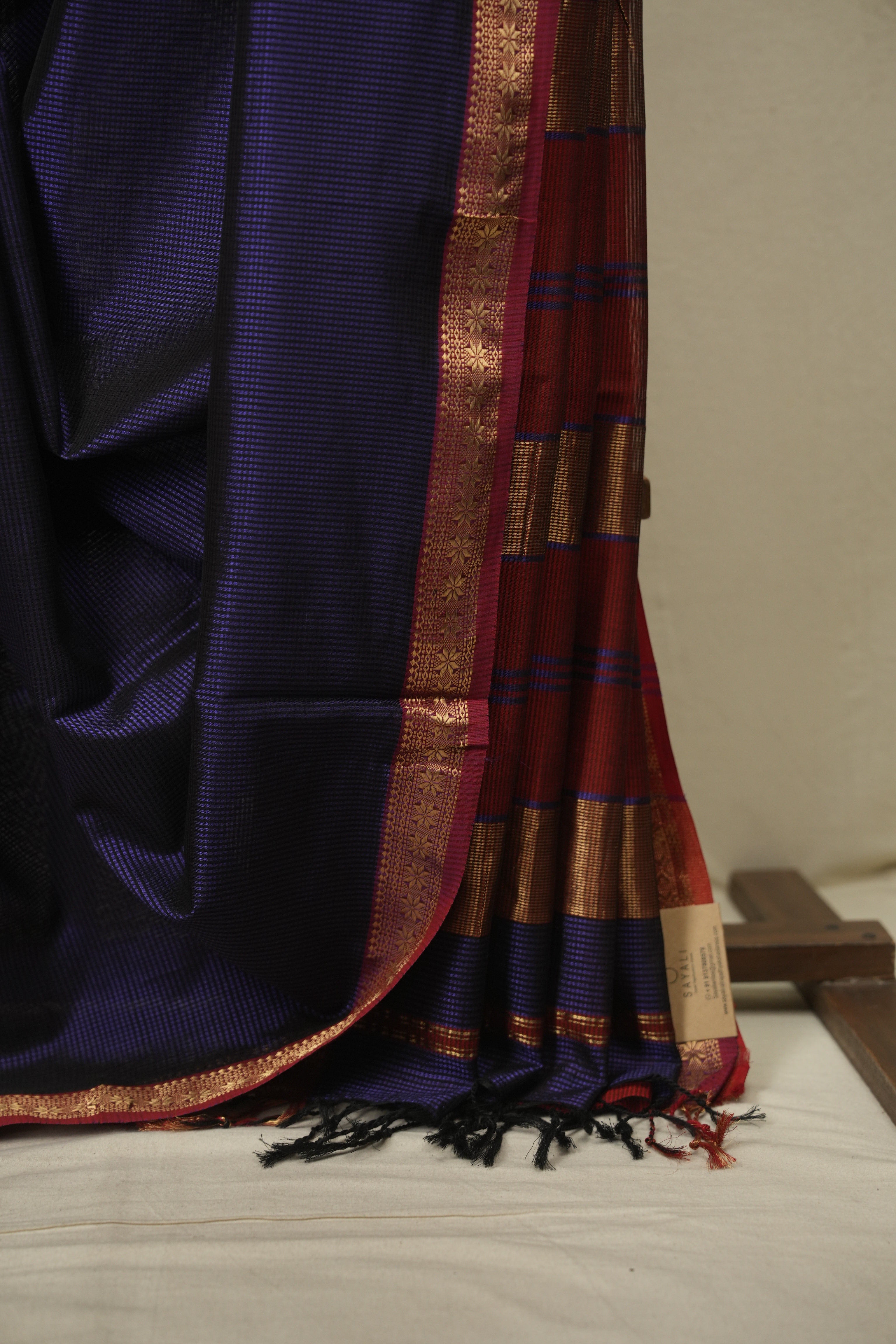 Purple Maheshwari Saree - SRPMS1345