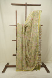Pista Green Kota Doria Saree - SRPGKDS300