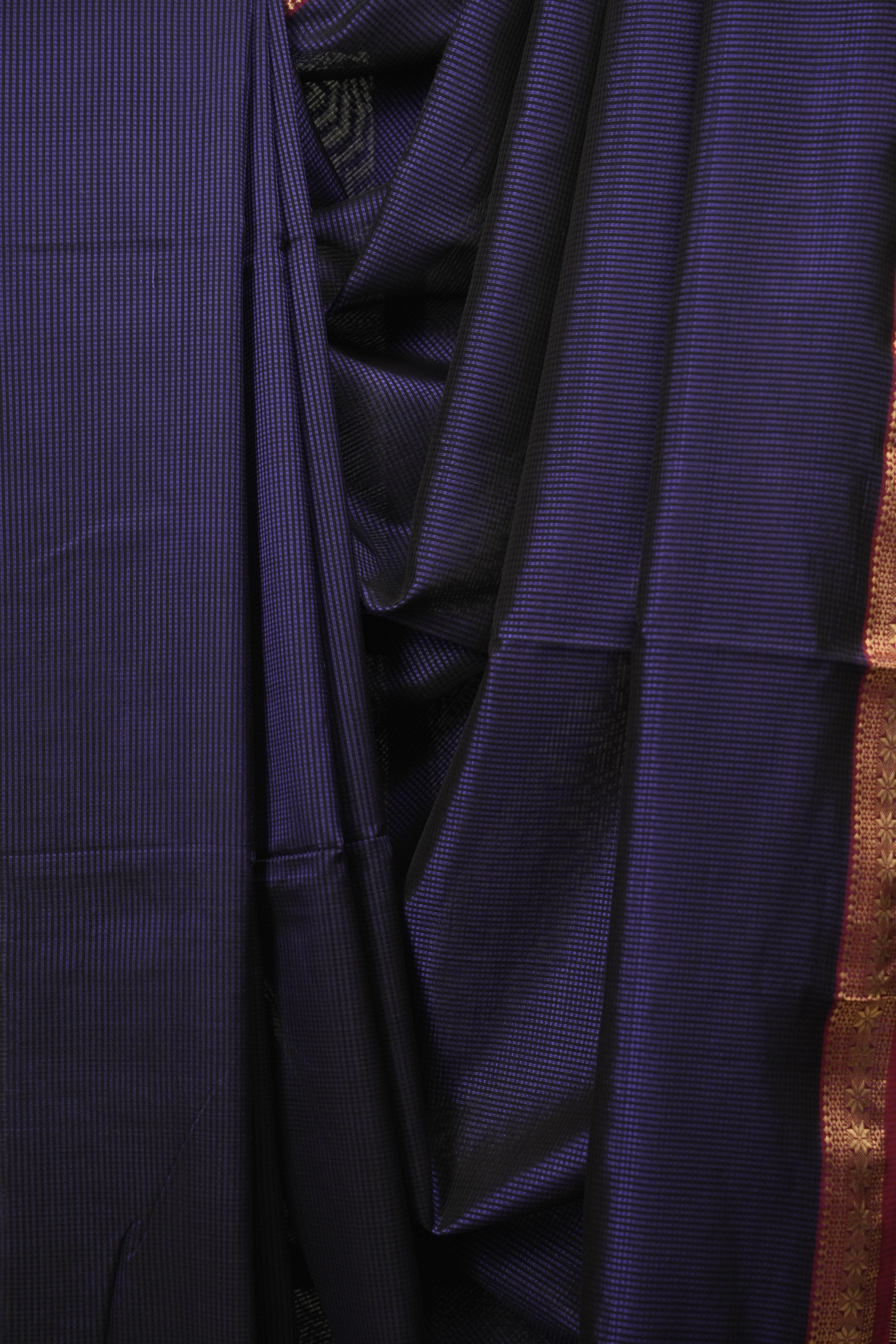Purple Maheshwari Saree - SRPMS1345