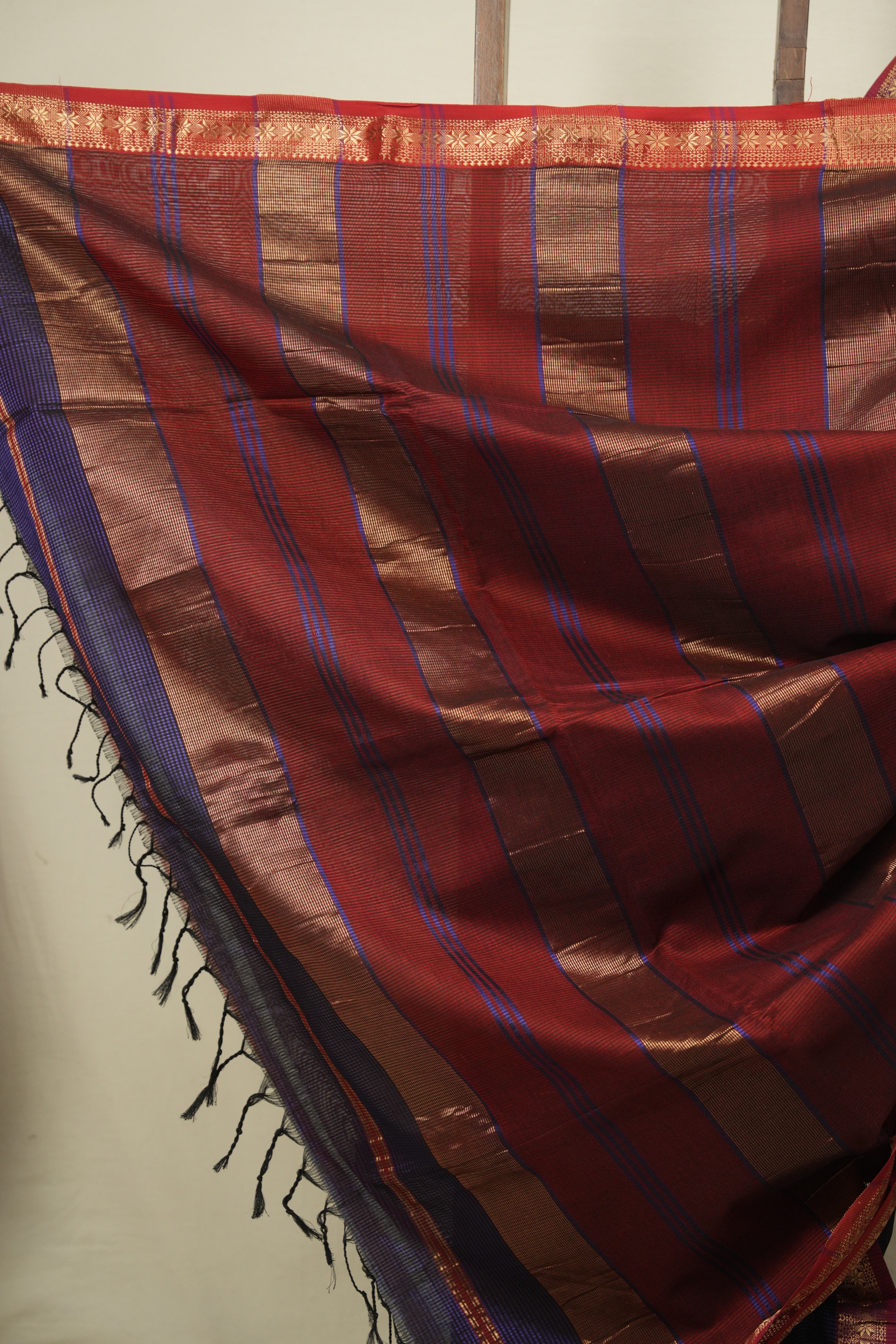 Purple Maheshwari Saree - SRPMS1345