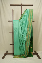 Mint Green Narayan Peth Silk Saree - SRMGNPSS15