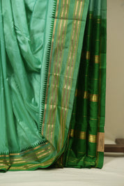 Mint Green Narayan Peth Silk Saree - SRMGNPSS15