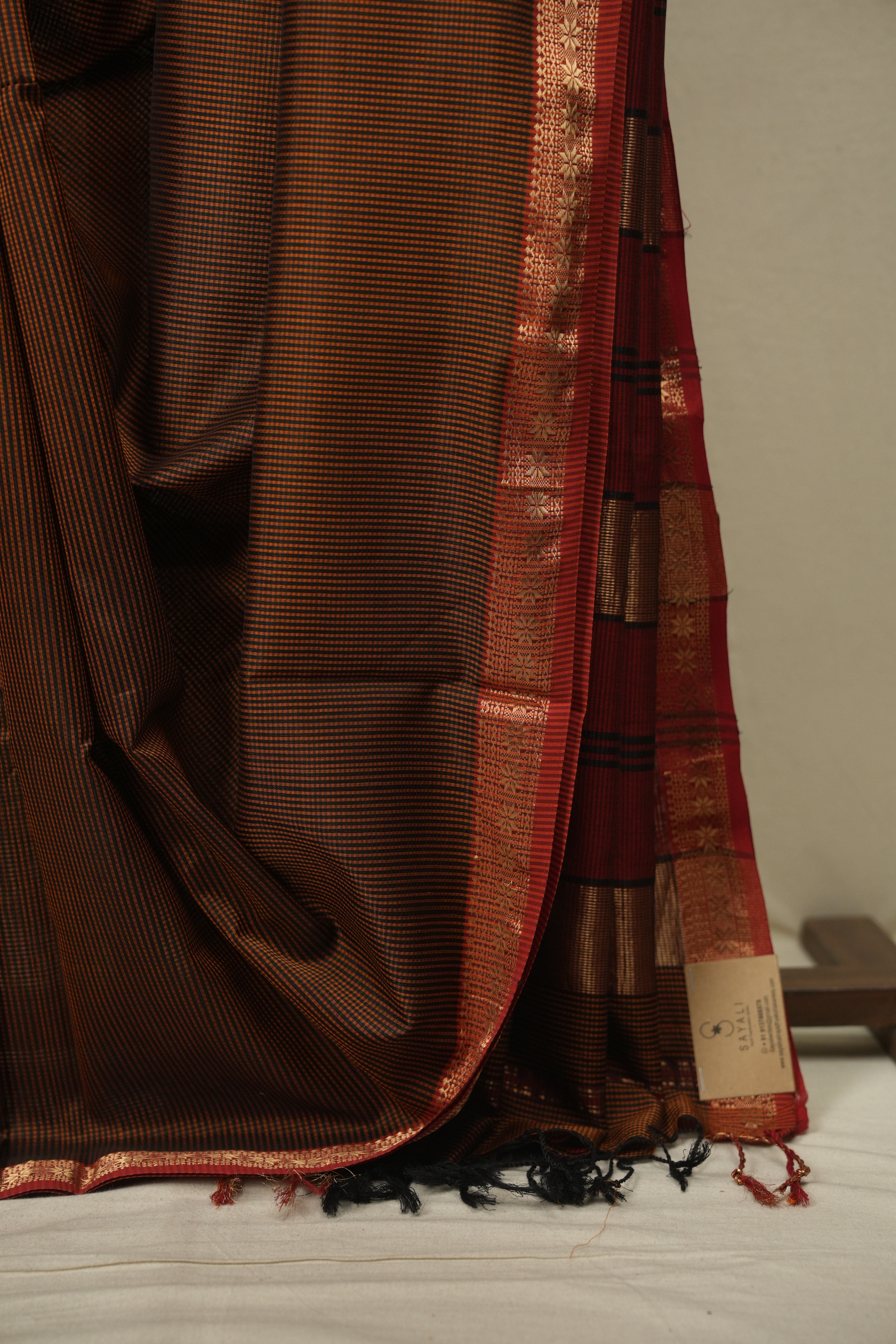 Brick Maheshwari Saree- SRBMS1346