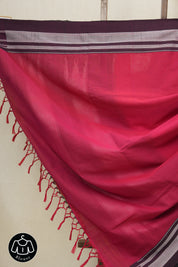 Red Cotton Ilkal Saree  - SRRCIS579