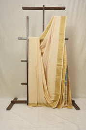 Beige Cotton Paithani Saree - SRBCPS526