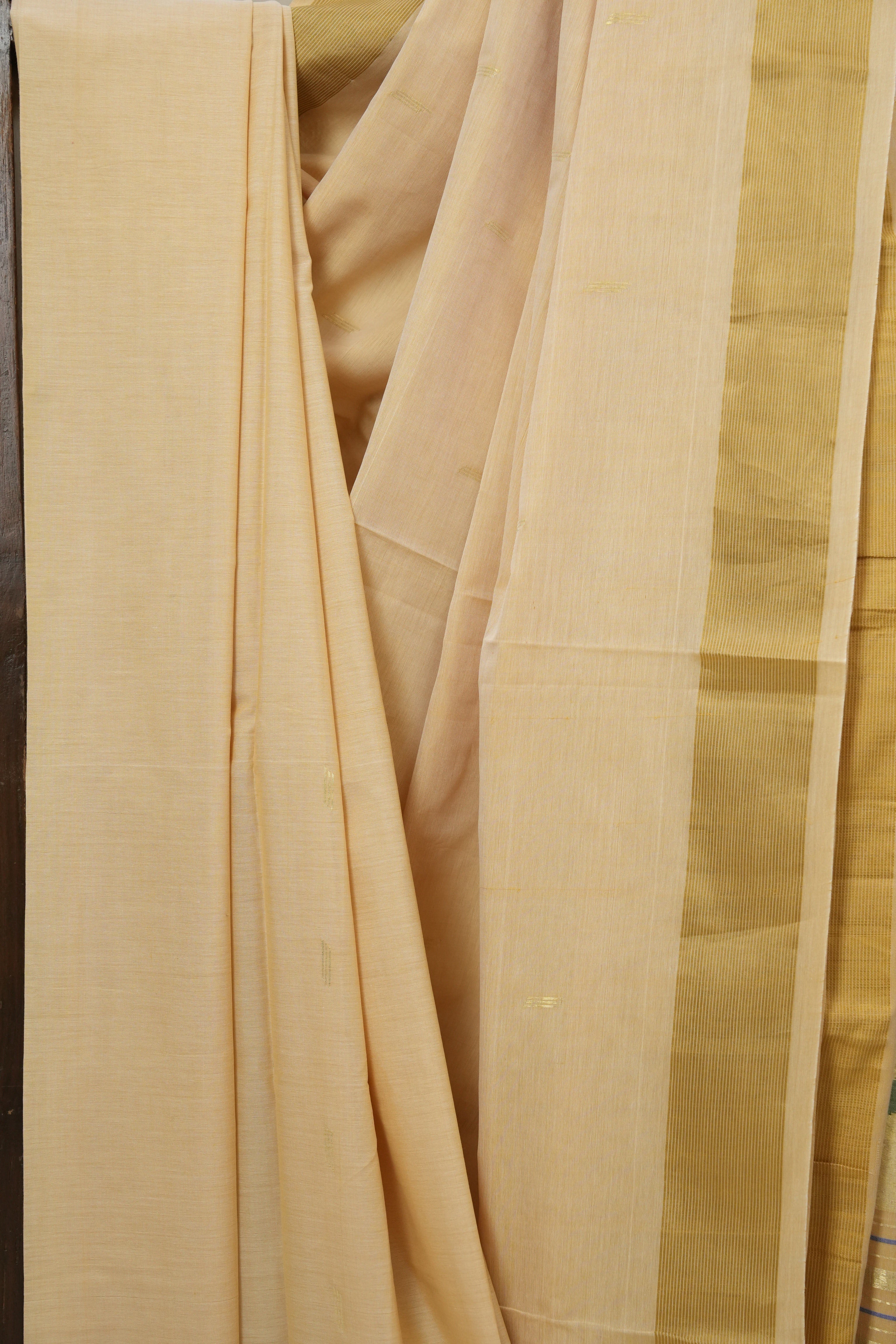 Beige Cotton Paithani Saree - SRBCPS526