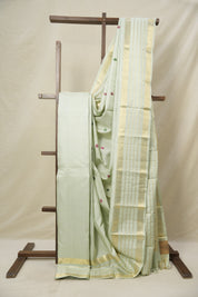 Pastel Mint Green Kanjivaram Silk Saree - SRPMGKSS1036