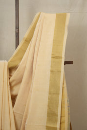 Beige Cotton Paithani Saree - SRBCPS526