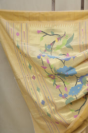 Beige Cotton Paithani Saree - SRBCPS526