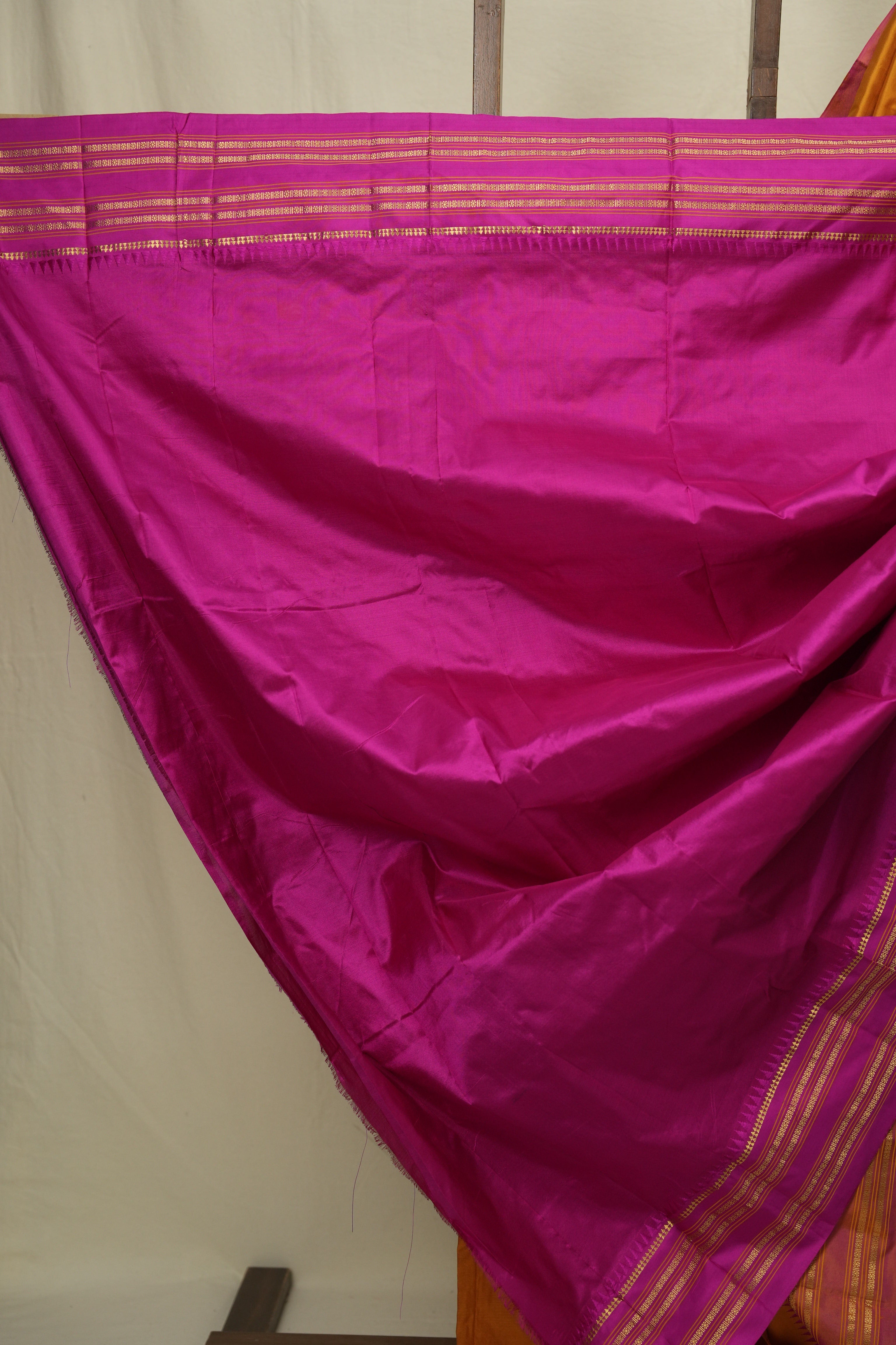 Mustard Narayan Peth Silk Saree - SRMNPSS16