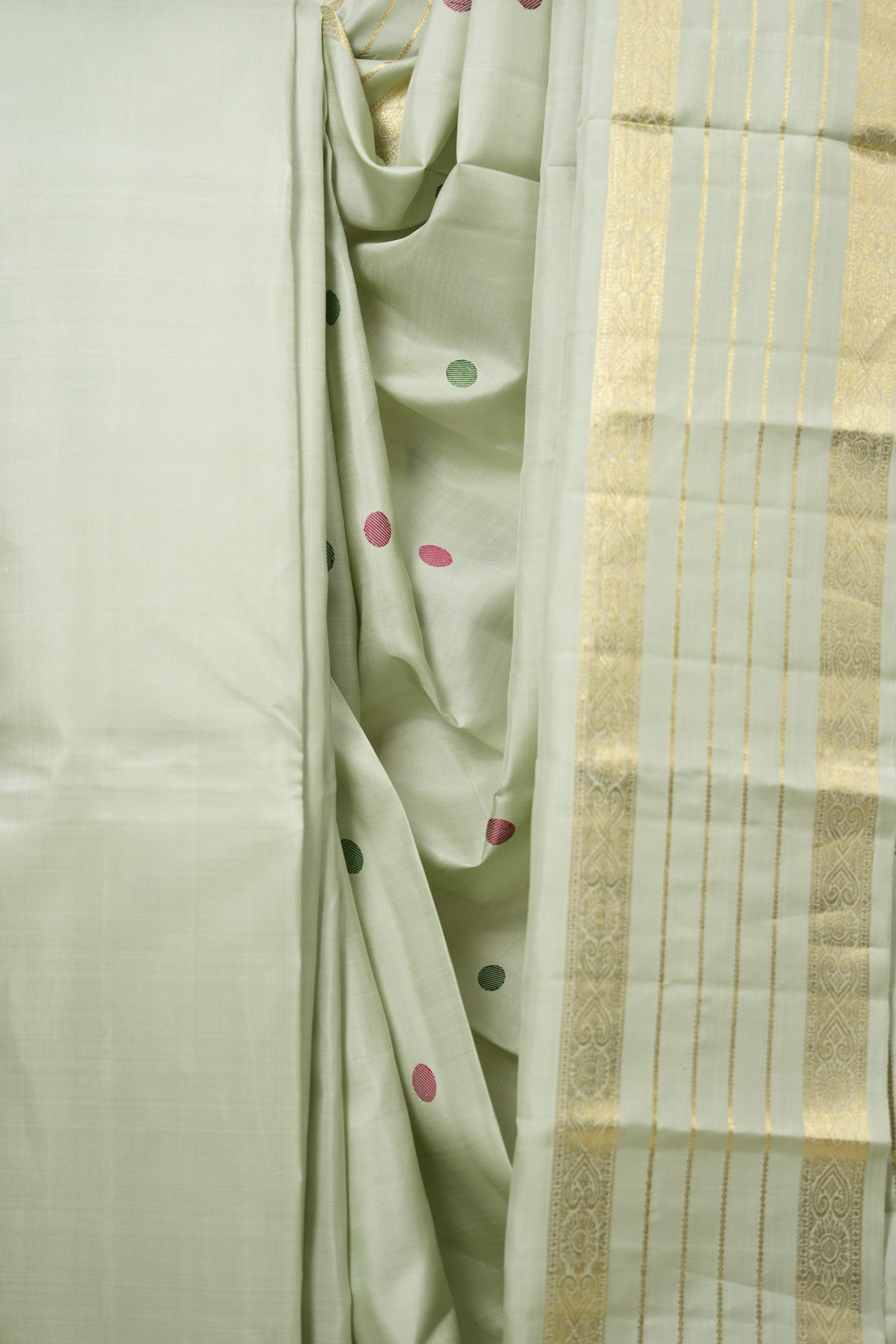 Pastel Mint Green Kanjivaram Silk Saree - SRPMGKSS1036