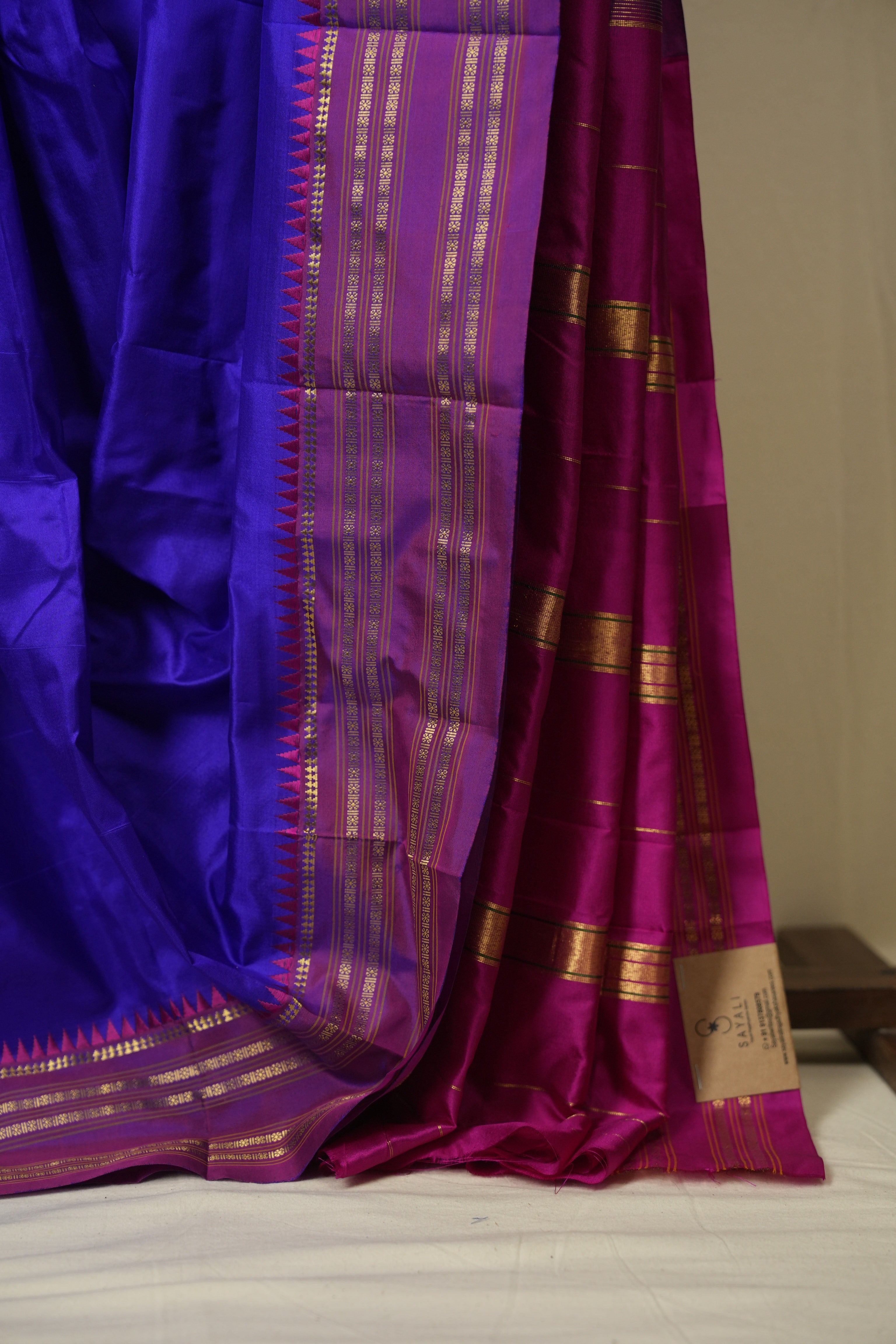 Royal Blue Narayan Peth Silk Saree - SRRBNPSS11