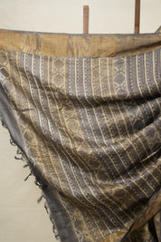 Cream HBP Tussar Silk Saree - SRCHTSS745