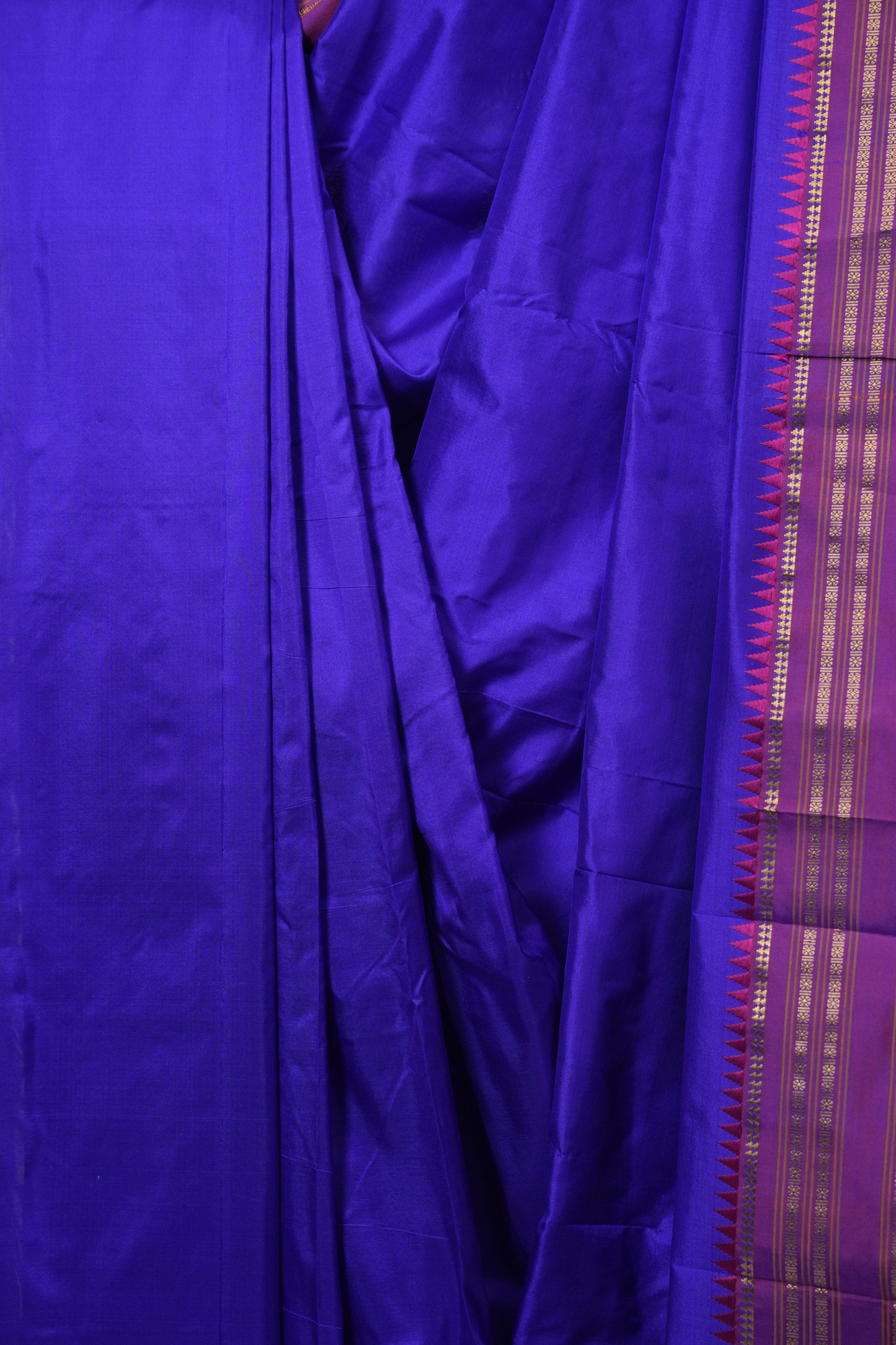 Royal Blue Narayan Peth Silk Saree - SRRBNPSS11