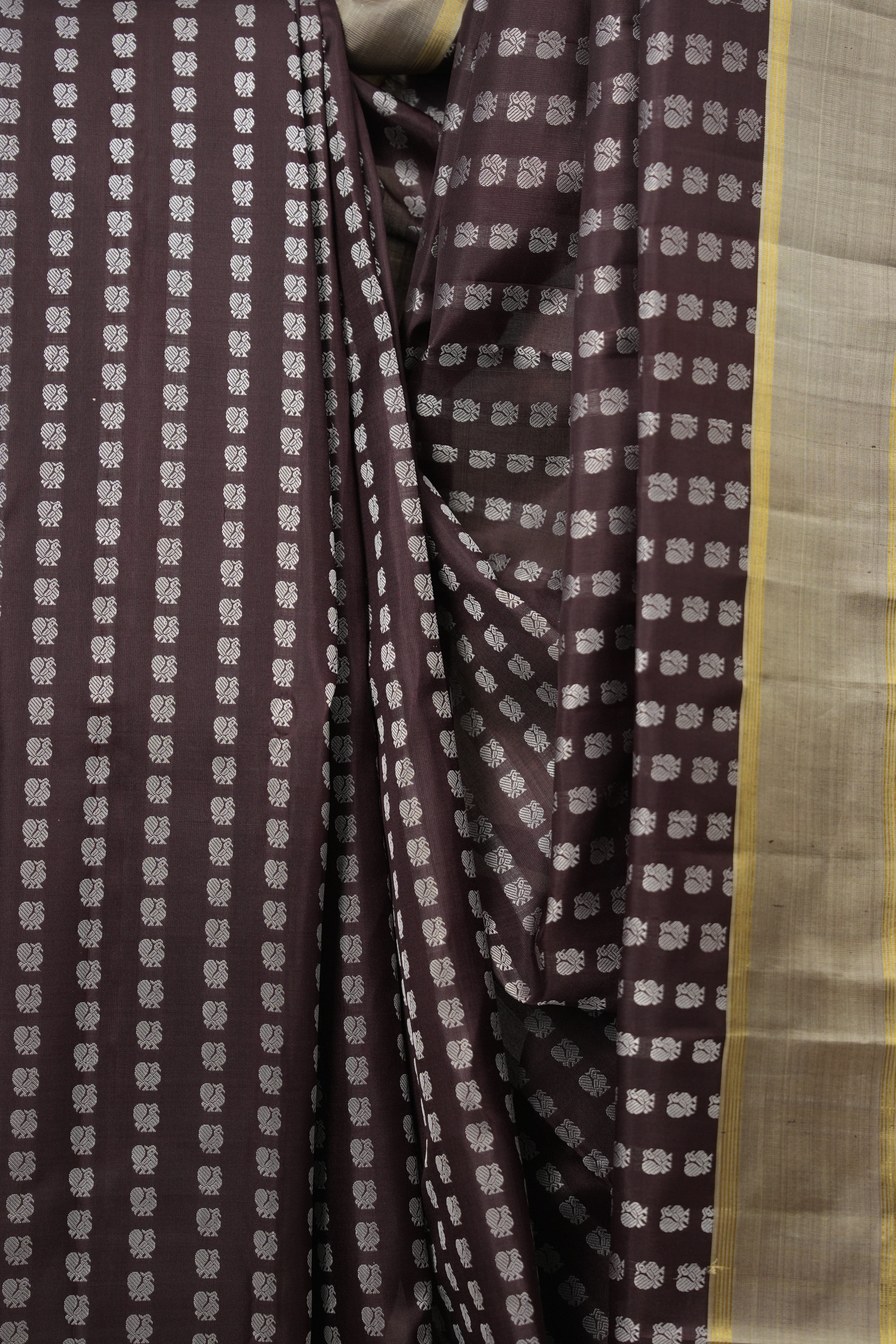 Coffee Brown Kanjivaram Silk Saree - SRCBKSS1030