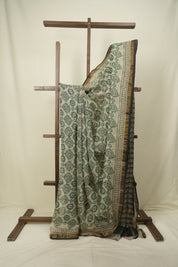 Off-White Kota Doria Saree - SROWKDS284
