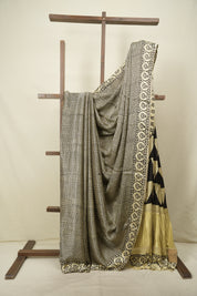 Black HBP Modal Silk Saree - SRBMSS715