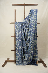 Blue HBP Tussar Silk Saree - SRBHTSS737