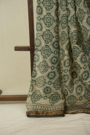 Off-White Kota Doria Saree - SROWKDS284