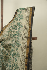 Off-White Kota Doria Saree - SROWKDS284