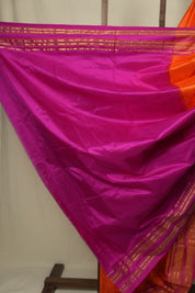 Orange Narayan Peth Silk Saree - SRONPSS12