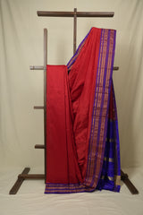 Red Narayan Peth Silk Saree - SRRNPSS13