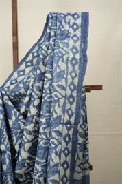 Blue HBP Tussar Silk Saree - SRBHTSS737