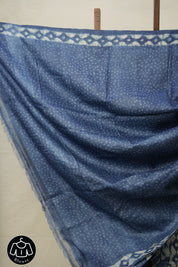 Blue HBP Tussar Silk Saree - SRBHTSS737