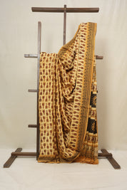 Cream HBP Modal Silk Saree - SRCMSS371