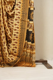 Cream HBP Modal Silk Saree - SRCMSS371