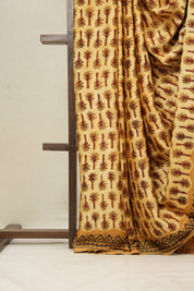 Cream HBP Modal Silk Saree - SRCMSS371