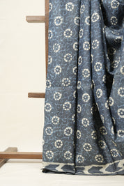 Dark Grey HBP Tussar Silk Saree - SRDGHTSS736