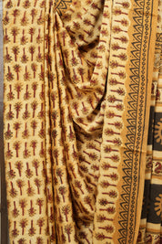 Cream HBP Modal Silk Saree - SRCMSS371