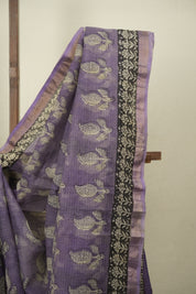 Purple Kota Doria Saree - SRPKDS285