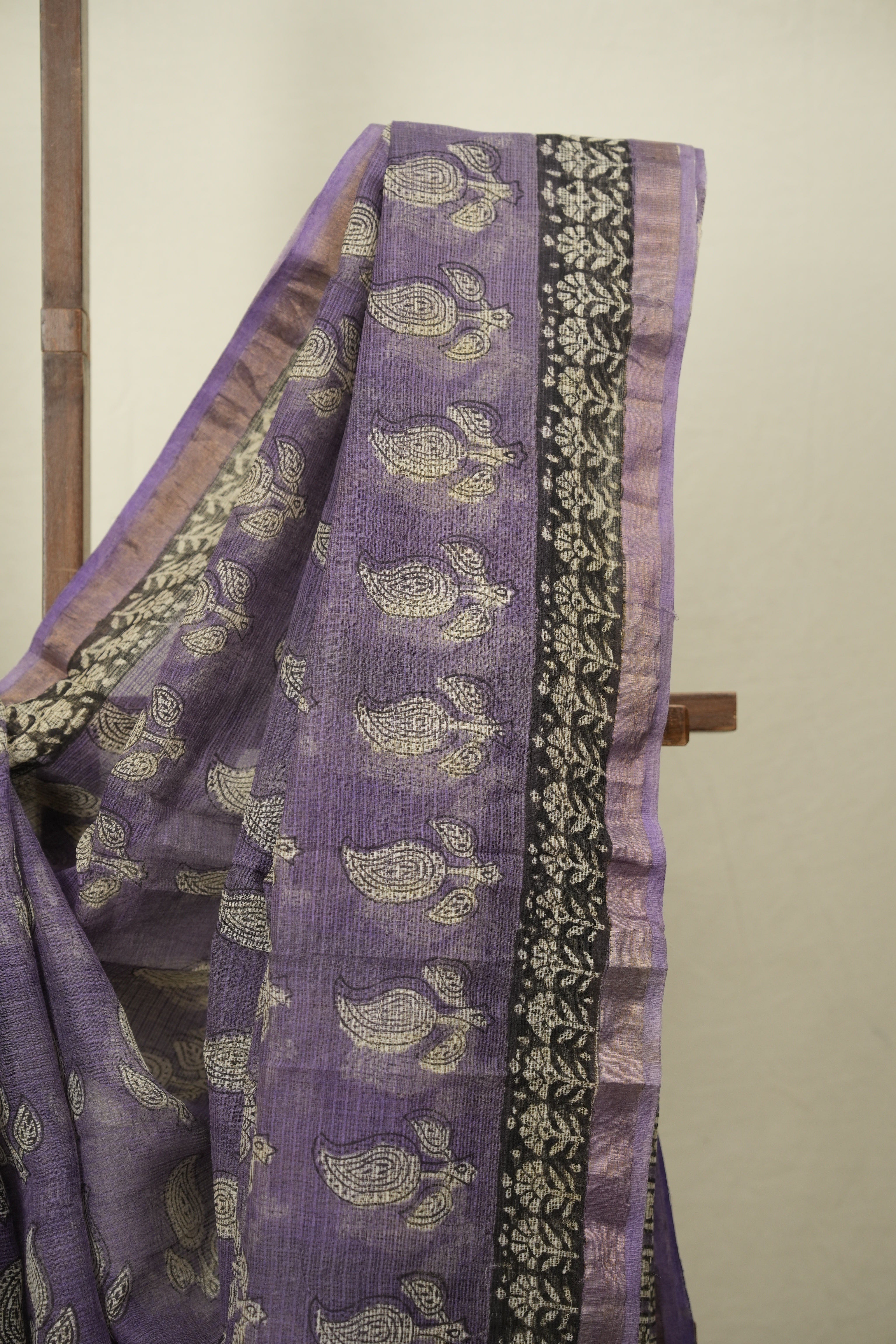 Purple Kota Doria Saree - SRPKDS285