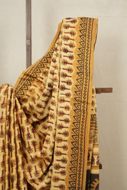 Cream HBP Modal Silk Saree - SRCMSS371