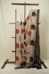 Cream Kota Doria Saree - SRCKDS286