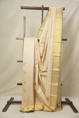 Cream Kanjivaram Silk Saree - SRCKSS1024
