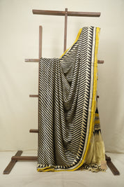 Black HBP Modal Silk Saree - SRBMSS717