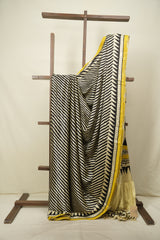 Black HBP Modal Silk Saree - SRBMSS717
