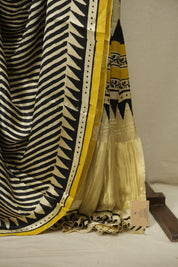 Black HBP Modal Silk Saree - SRBMSS717