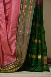 Peach Narayan Peth Silk Saree - SRPNPSS07