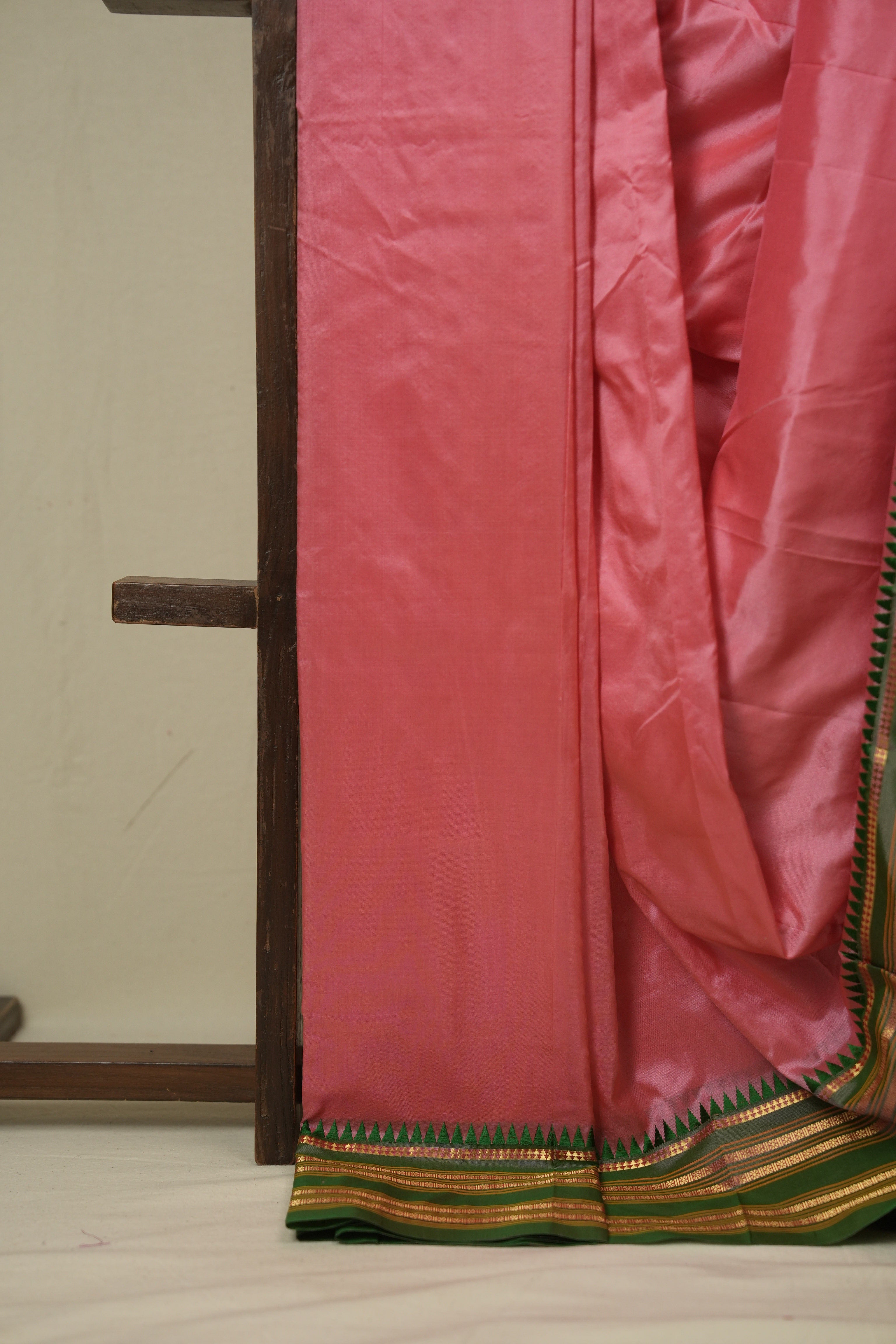Peach Narayan Peth Silk Saree - SRPNPSS07